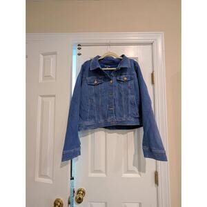 NWT Lilly Pulitzer Jean Jacket Size Xl Caribbean Blue